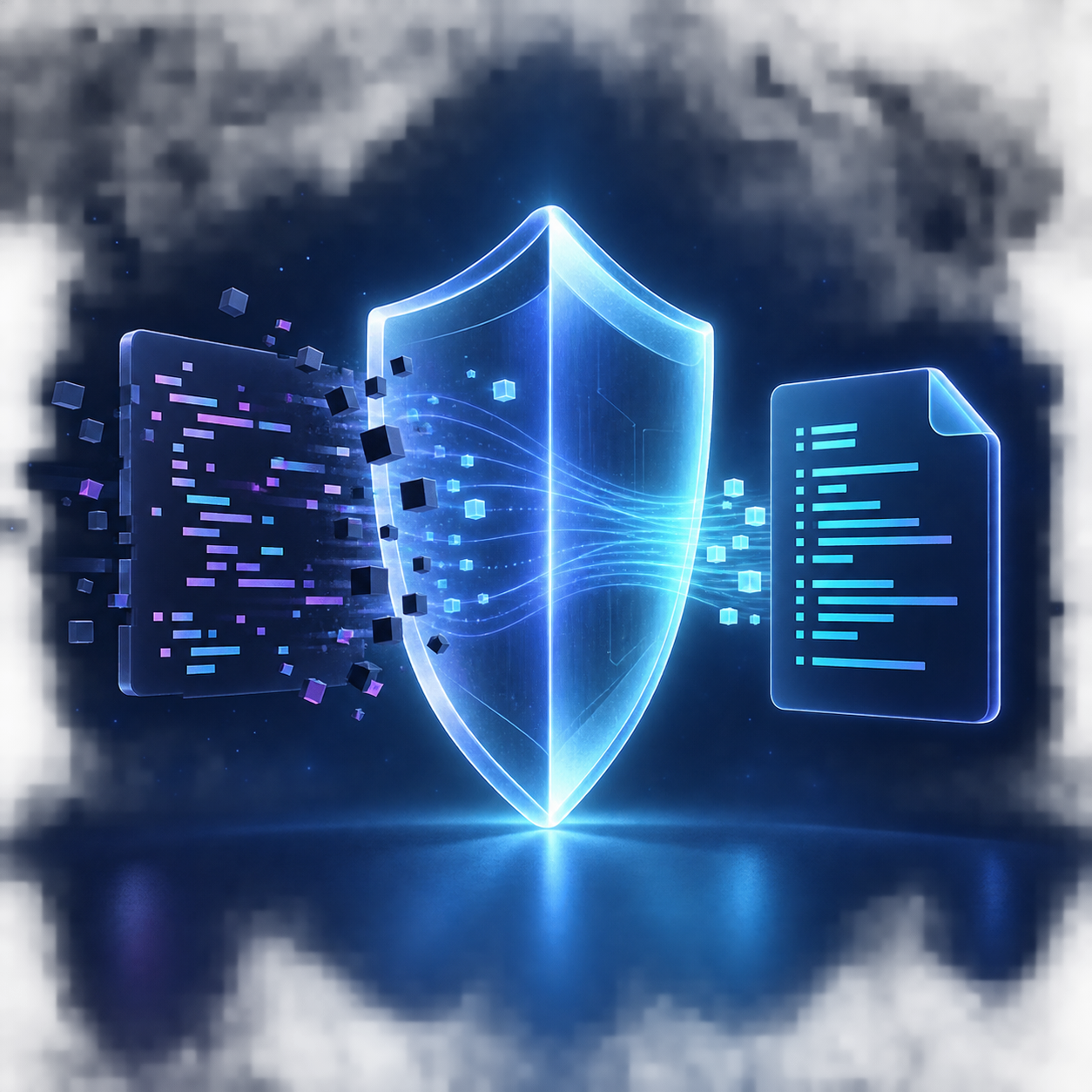 A compiler shield protecting a structured code module